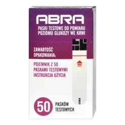 Abra, paski testowe do pomiaru poziomu glukozy we krwi, 50 szt.
