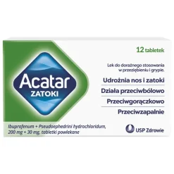 Acatar Zatoki, 200 mg + 30 mg, tabletki powlekane, 12 szt.