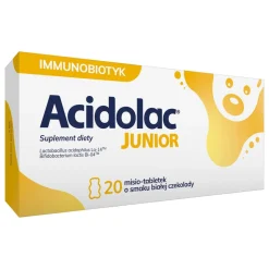 Acidolac Junior, misio-tabletki, smak białej czekolady, 20szt.