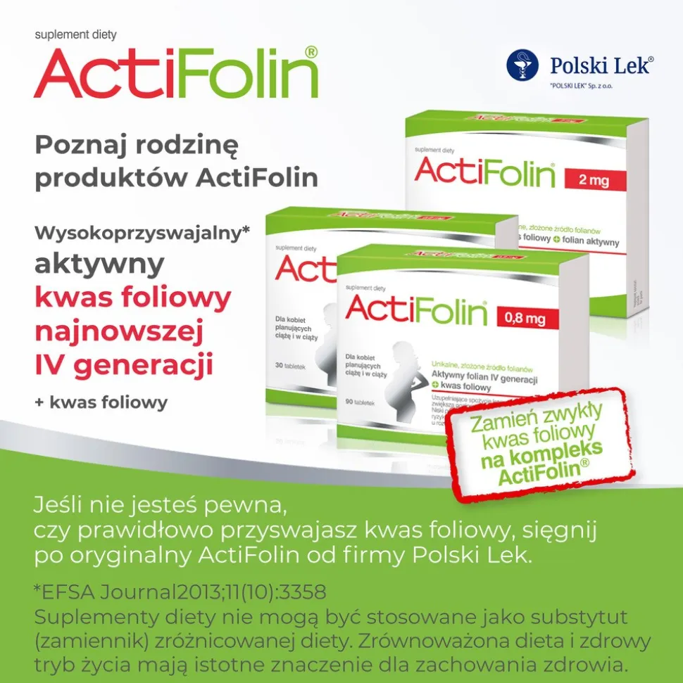ActiFolin, 0,8 mg, tabletki powlekane, 30 szt.