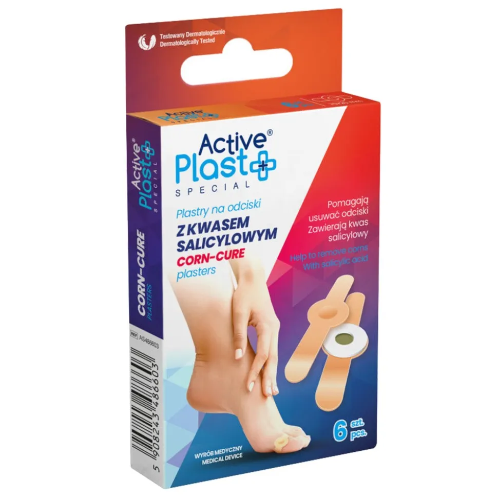 Active Plast, plastry na odciski z kwasem salicylowym, 6 szt.