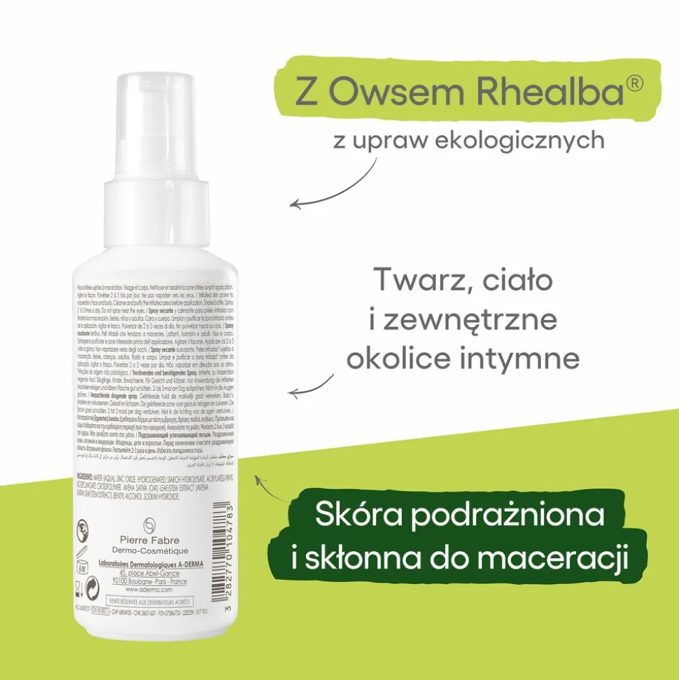 Aderma Cytelium, spray osuszający, 100 ml