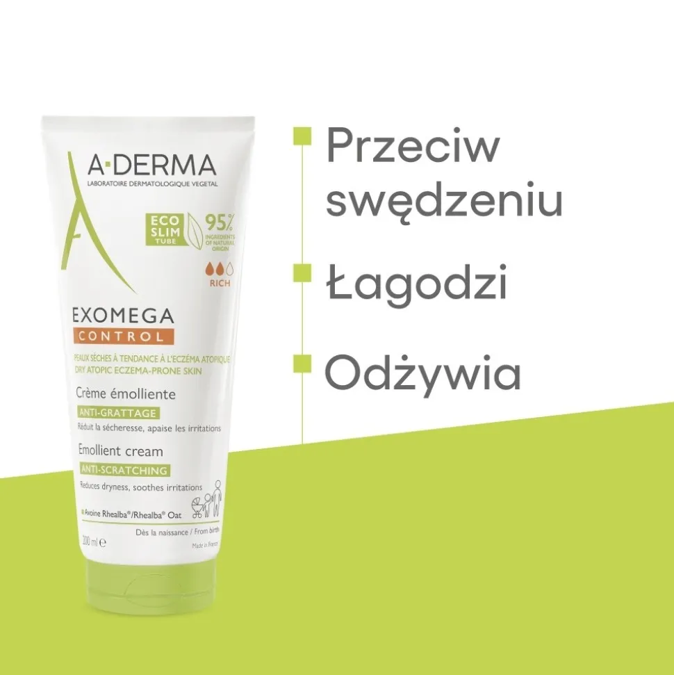 Aderma Exomega Control, krem emolient, 200 ml
