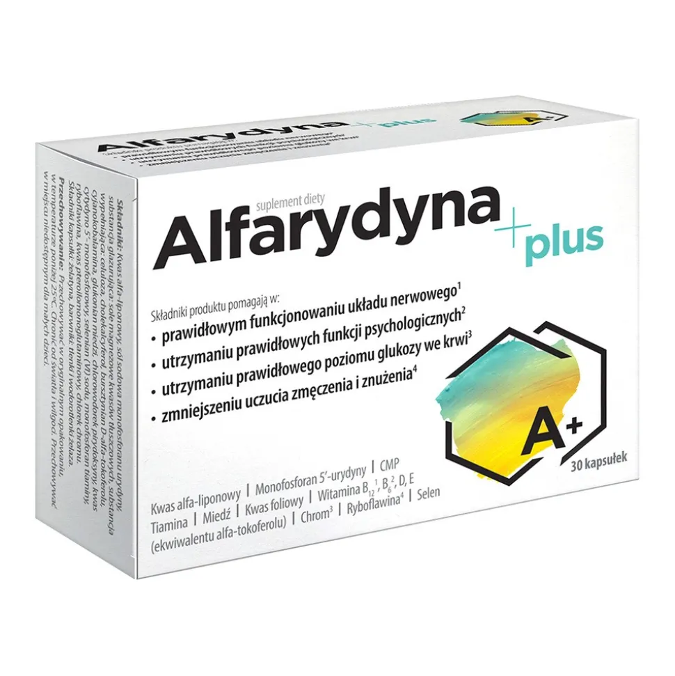 Aflofarm Alfarydyna plus, kapsułki twarde, 30 szt.