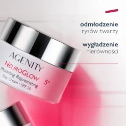Agenity 5° Neuroglow, modelujący krem odmładzający na dzień, SPF 20, 50 ml