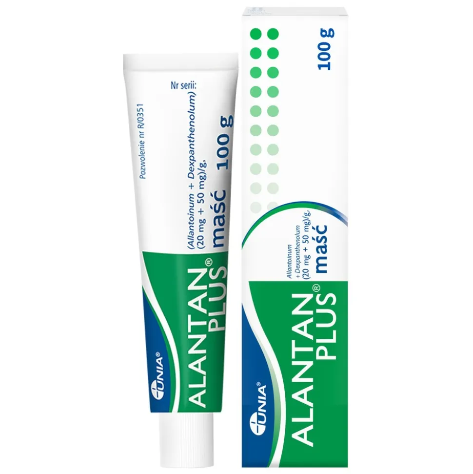 Alantan Plus, (20 mg + 50 mg)/g, maść, 100 g
