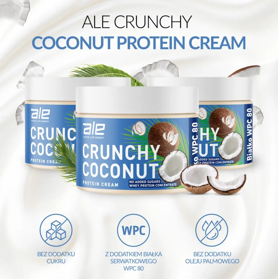 ALE Crunchy Coconut Protein Cream, krem, 200 g