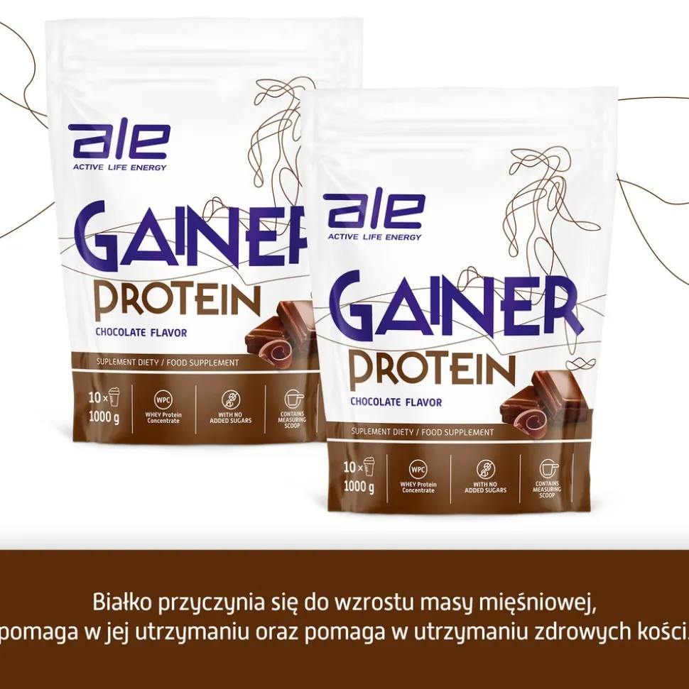 ALE Gainer Protein Chocolate Flavor, proszek, 1000 g