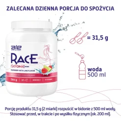 Ale Race Isotonic Drink Raspberry & Lime Flavor, proszek, 544 g