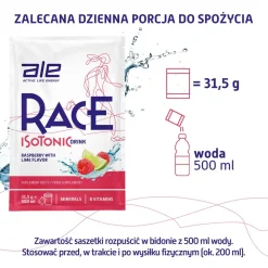 Ale Race Isotonic Drink Raspberry & Lime Flavor, proszek, 31,5 g