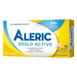 Aleric Deslo Active 5mg, 10 tabletek, na alergię i katar sienny