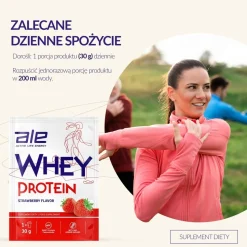 ALE Whey Protein Strawberry Flavor, proszek, 30 g
