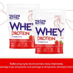 ALE Whey Protein Strawberry Flavor, proszek, 600 g