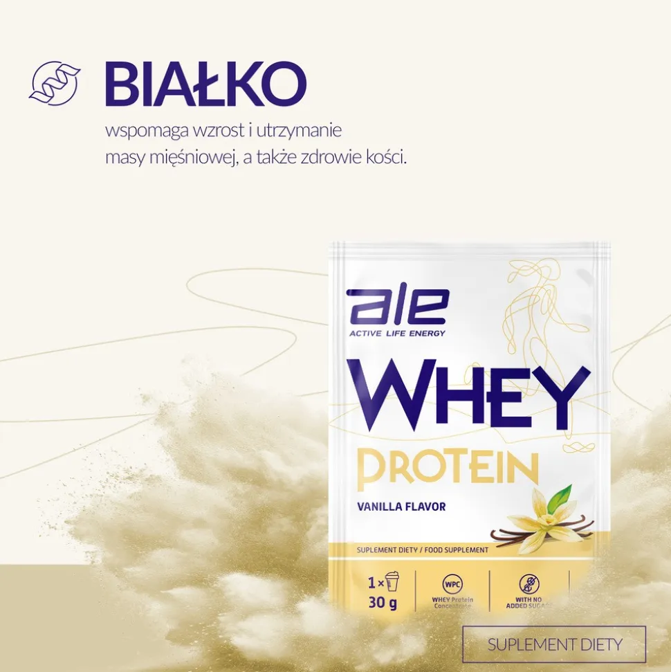 ALE Whey Protein Vanilla Flavor, proszek, 30 g