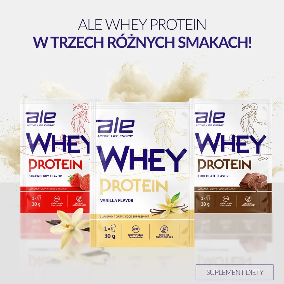 ALE Whey Protein Vanilla Flavor, proszek, 30 g