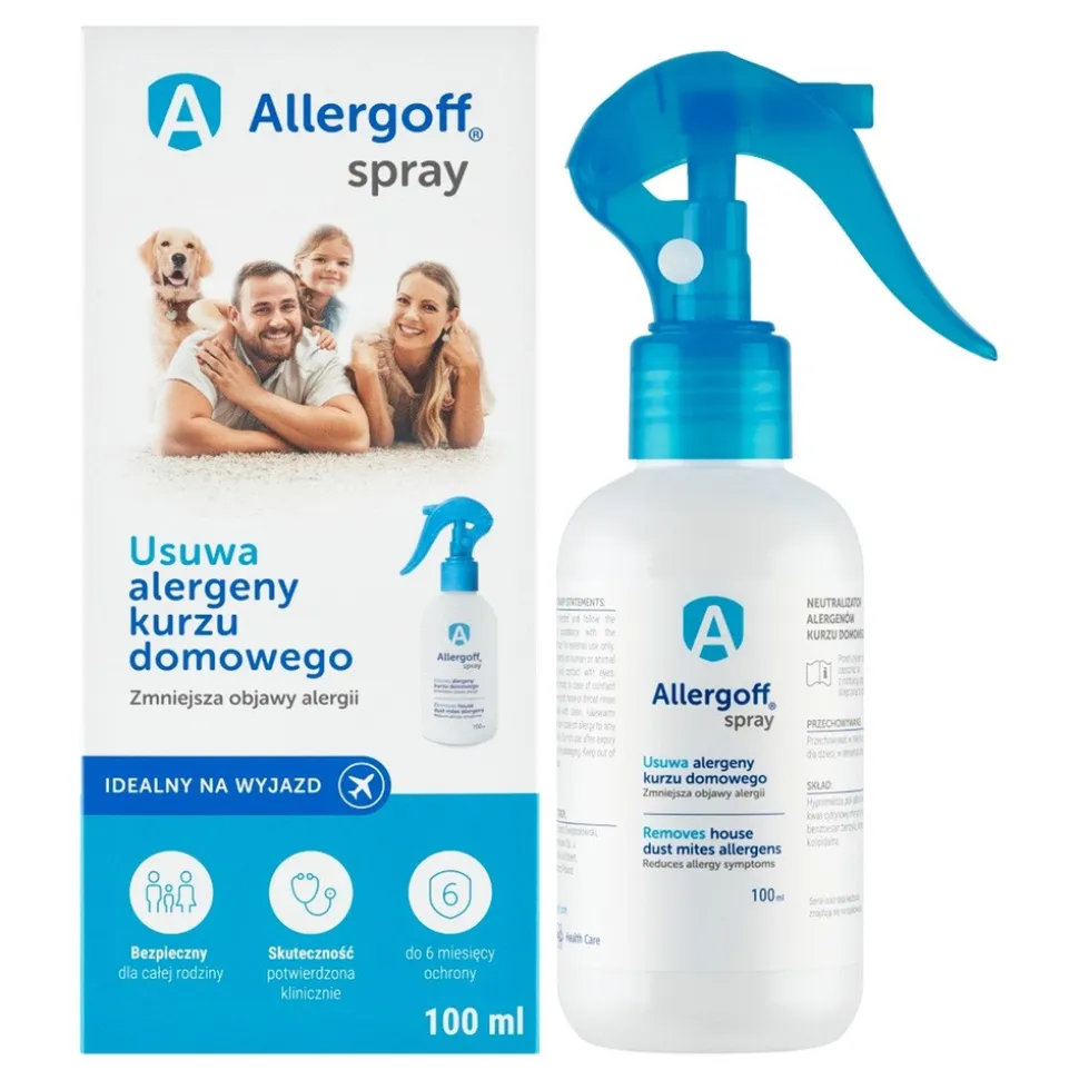 Allergoff Spray, neutralizator alergenów kurzu domowego, 100 ml