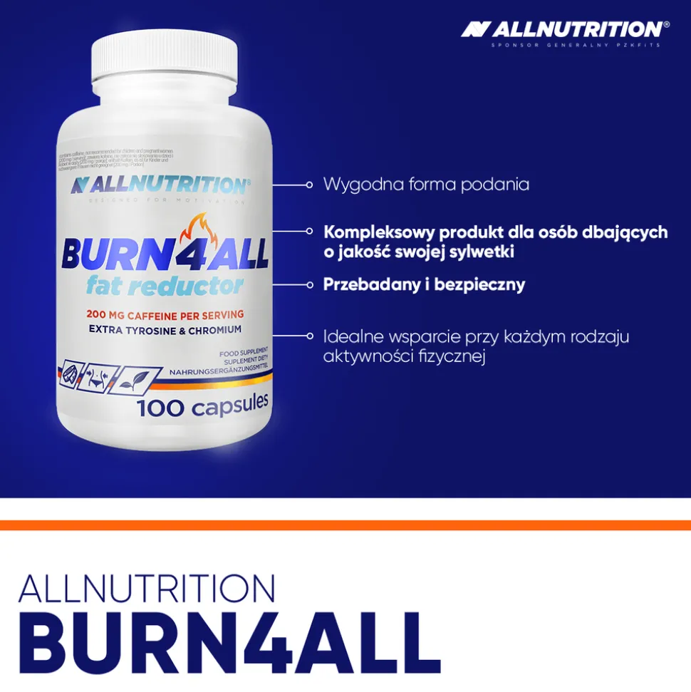 Allnutrition Burn 4 All Fat Reductor, kapsułki, 100 szt.