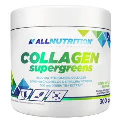 Allnutrition Collagen Supergreens, proszek, smak zielonego jabłka, 300 g