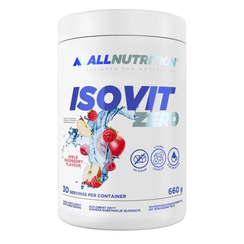 Allnutrition Isovit Zero, proszek, smak jabłko - malina, 660 g