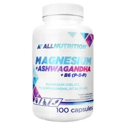 Allnutrition Magnesium+Ashwagandha+B6 (P-5-P), kapsułki, 100 szt.