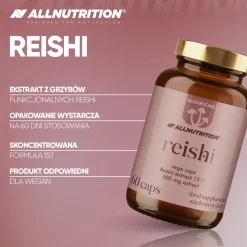Allnutrition Mushrooms Reishi, kapsułki, 60 szt.