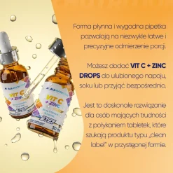 Allnutrition Vit C + Zinc Drops, płyn, 30 ml