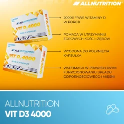 Allnutrition Vit D3 4000, kapsułki, 60 szt.