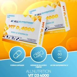 Allnutrition Vit D3 4000, kapsułki, 60 szt.