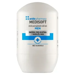 Anida Medi Soft Men, antyperspirant roll-on, do skóry delikatnej i wrażliwej, 50 ml
