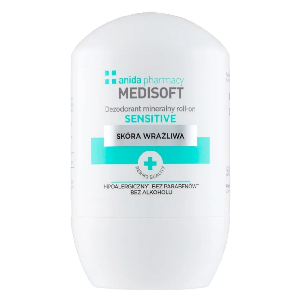 Anida Medisoft Sensitive, dezodorant mineralny, roll-on, 50 ml