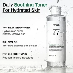 Anua, Heartleaf 77% Toner, łagodzący tonik do twarzy, 40 ml