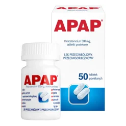 Apap, 500 mg, tabletki powlekane, 50 szt.