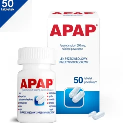 Apap, 500 mg, tabletki powlekane, 50 szt.