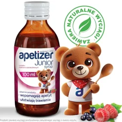 Apetizer Junior, syrop, o smaku malinowo-porzeczkowym, 100 ml