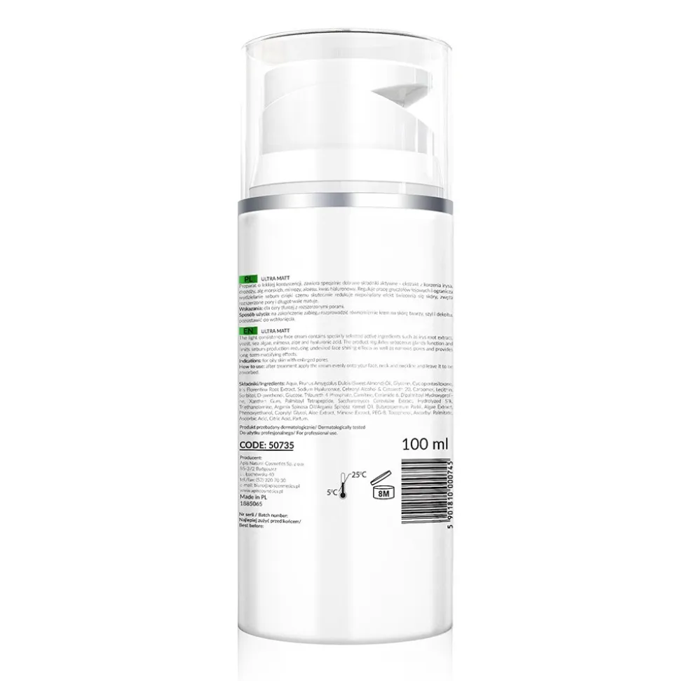 Apis Acne-Stop, krem matujący do twarzy Ultra Matt, 100 ml