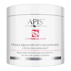 Apis Couperose Stop, maska algowa dla cery naczynkowej z dziką różą i witaminą C, 200 g