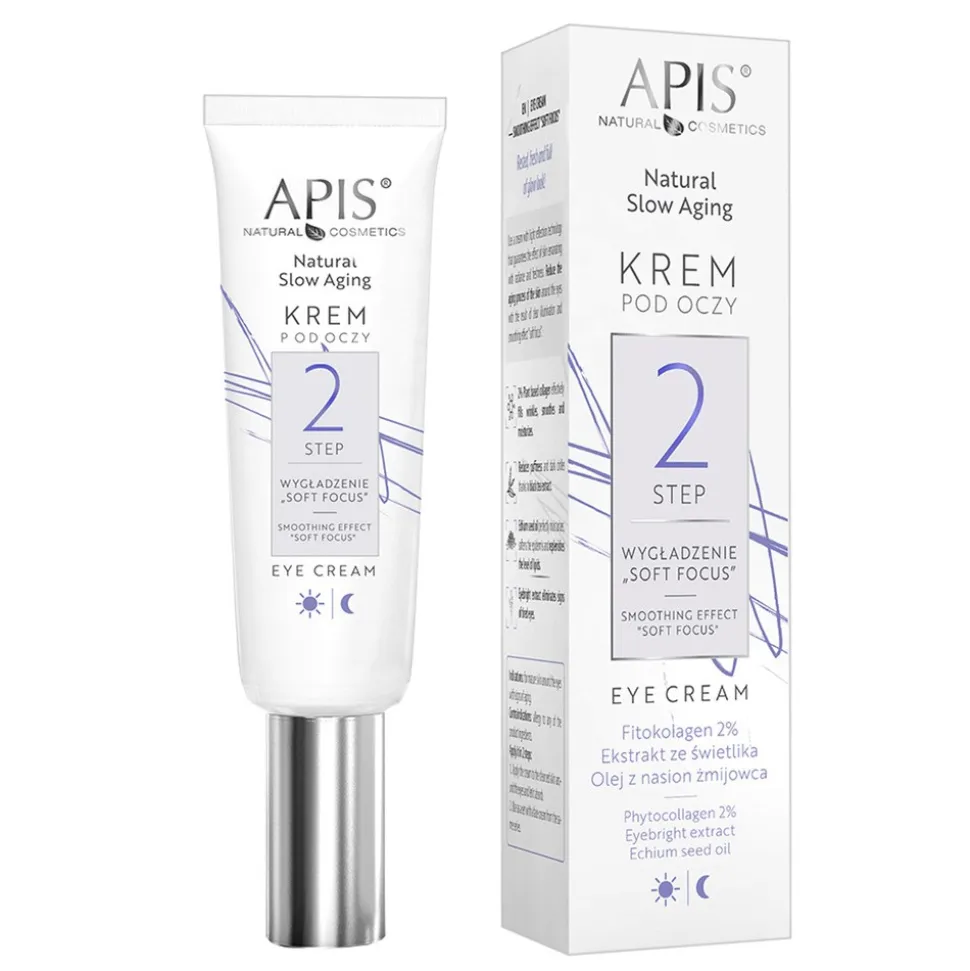 Apis Slow Aging 2 Step, Krem pod oczy wygładzenie Soft Focus, 15 ml