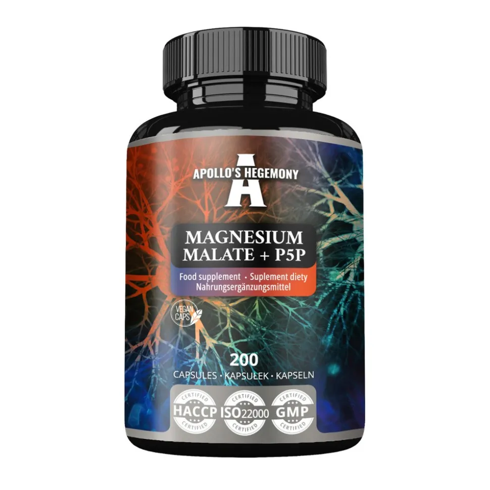 Apollo's Hegemony Magnesium Malate + P5P, kapsułki, 200 szt.