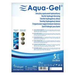 Aqua-Gel, opatrunek hydrożelowy, 22 cm x 28 cm, 5 szt.