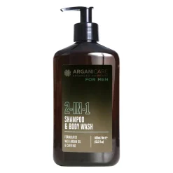 Arganicare For Men 2w1, szampon i żel do mycia ciała, 400 ml