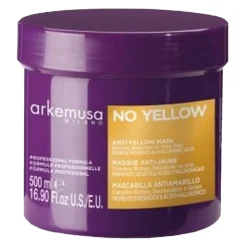 Arkemusa Milano No Yellow Anti-Yellow, maska do włosów blond, rozjaśnionych i siwych, 500 ml