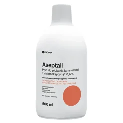 Aseptall, płyn do płukania jamy ustnej z chlorheksydyną 0,12%, 500 ml