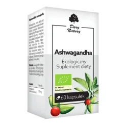 Ashwagandha Ekologiczny suplement diety, kapsułki, 60 szt.