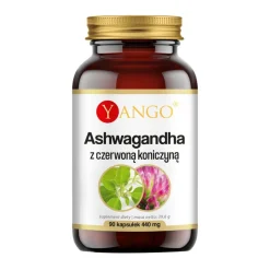 Ashwagandha z czerwoną koniczyną, kapsułki, 90 szt.