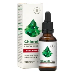 Aura Herbals Chlorofil z morwy białej, koncentrat, krople, 30 ml