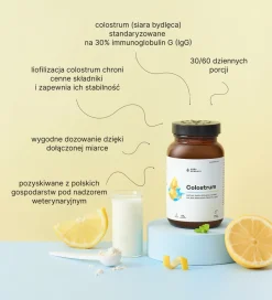 Aura Herbals Colostrum, proszek, kwaśna cytryna, 66 g