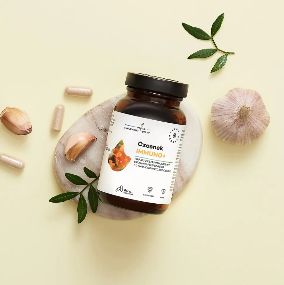 Aura Herbals Czosnek Immuno+, kapsułki, 60 szt.