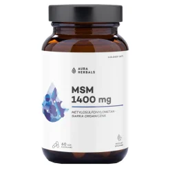 Aura Herbals MSM 1400 mg, siarka organiczna, kapsułki, 60 szt.