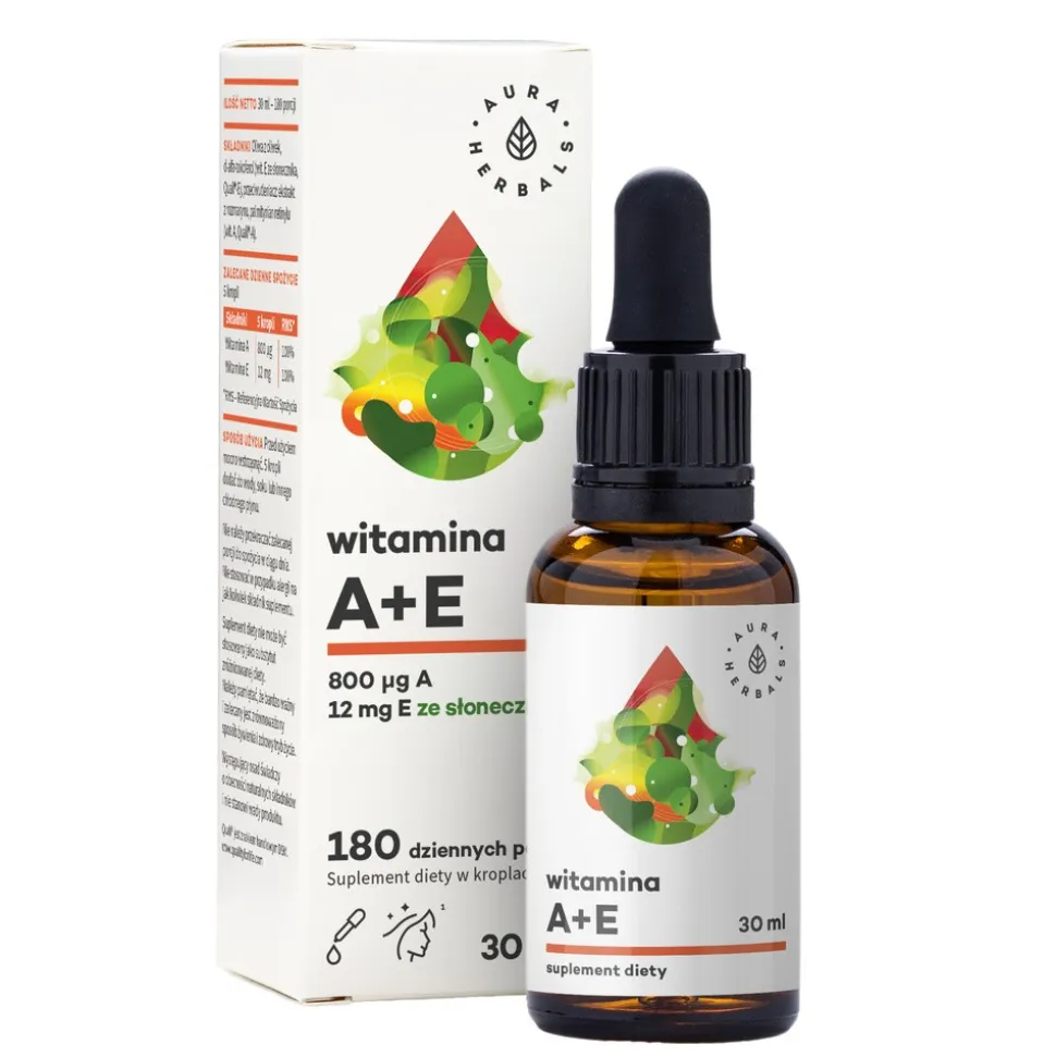 Aura Herbals Witamina A+E, krople, 30 ml