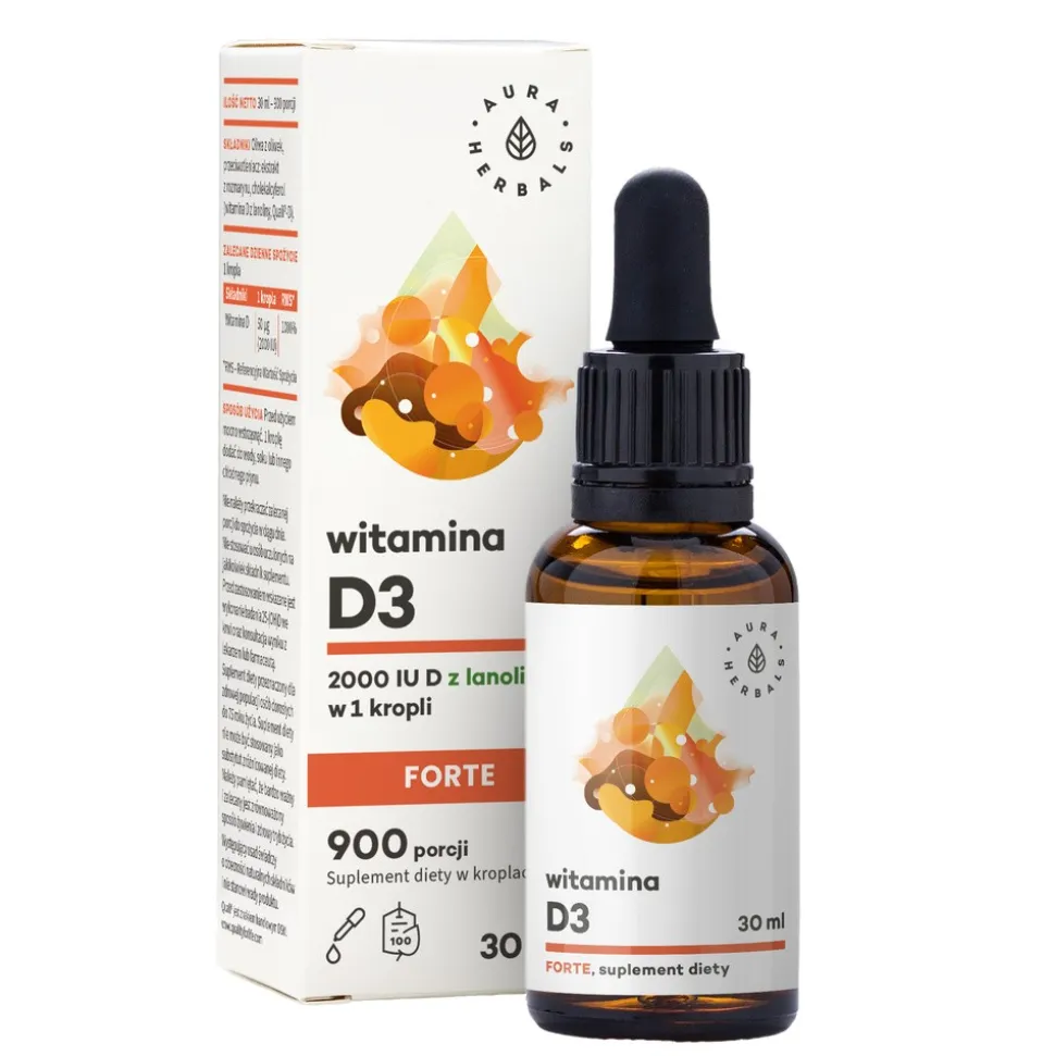 Aura Herbals Witamina D3 Forte, płyn, 30 ml